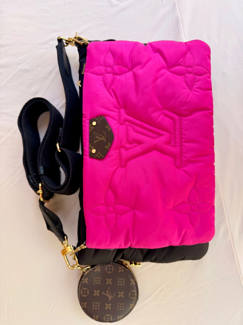 Louis Vuitton Fuchsia Monogram Quilted Crossbody Bag